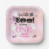 Kleiner Boo! Niedliches Halloween 1. Geburtstag Pappteller (Vorderseite)