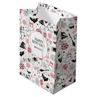 Kleiner Boo Pink Mädchen Halloween Geburtstag Mittlere Geschenktüte