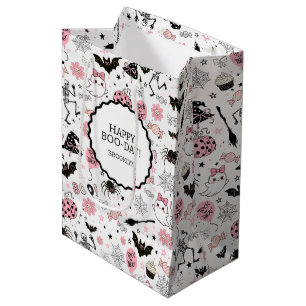 Kleiner Boo Pink Mädchen Halloween Geburtstag Mittlere Geschenktüte