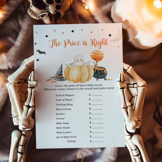 Kleiner Boo Pumpkin Der Preis ist das richtige Spi (Pumpkin Halloween Baby Shower The Price is Right Game)