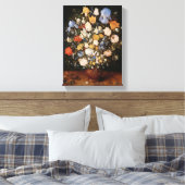 Kleiner Bouquet von Blume in einer Keramik Vase Leinwanddruck (Insitu (Schlafzimmer))