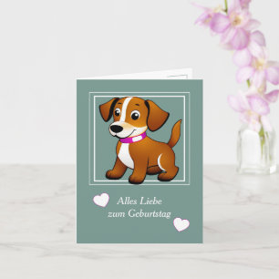 Kleiner brauner Hund, stehend -  Karte