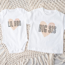 Kleiner Bruder Blush Herz Geschwister passende Fam