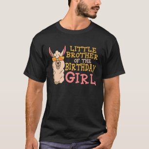 Kleiner Bruder des Geburtstags-Mädchens Lama Bday T-Shirt