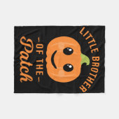 Kleiner Bruder des Patchkürbiskatzens Halloween Fleecedecke (Vorderseite (Horizontal))