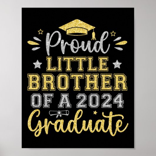 Kleiner Bruder eines Abiturs von 2024 Poster (Vorne)