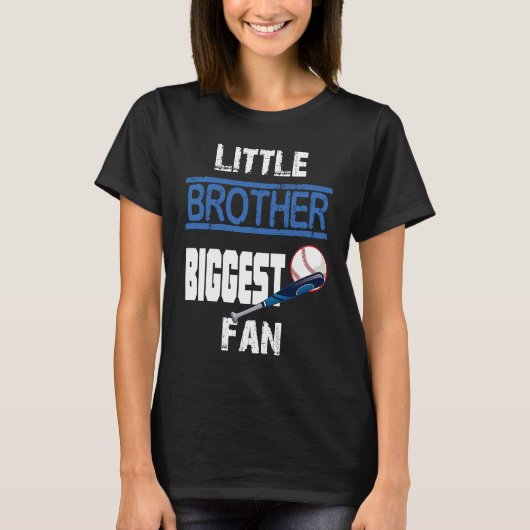 Kleiner Bruder größter Fan Baseball-Saison für Jun T-Shirt (Vorderseite)
