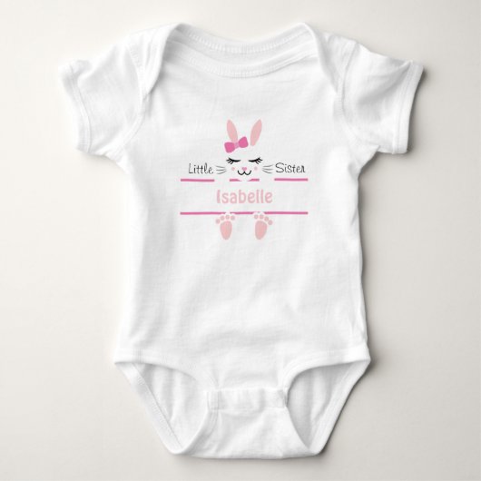 Kleiner Bruder oder kleine Schwester Bodysuit Mini Baby Strampler (Vorderseite)