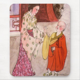 Kleiner buddhistischer Mönch-Mauspad Mousepad