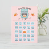 Kleiner Bun im Oven Finden Sie die Gast BINGO Einladung (Stehend Vorderseite)