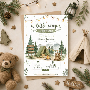 Kleiner Camper Baby Shower Woodland Junge Outdoor Einladung