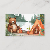 Kleiner Camper Bear Babydusche Windelwanne Begleitkarte (Rückseite)