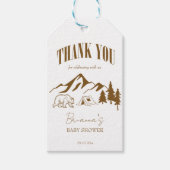 Kleiner Camper Boho Babydusche personalisierter Ge Geschenkanhänger (Vorderseite)