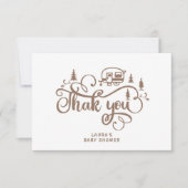Kleiner Camper ist auf dem Weg Baby Dusche Danke Karte (Vorderseite)