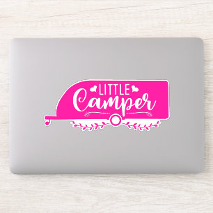 Kleiner Camper Niedlich Girly Pink Camping Trailer Aufkleber