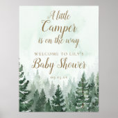 Kleiner Camper Pine Forest Baby Dusche Begrüßungsz Poster (Vorne)