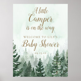 Kleiner Camper Pine Forest Baby Dusche Begrüßungsz Poster