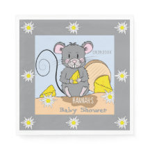 Kleiner Cartoon Maus Edelweiss Babydusche Napkins