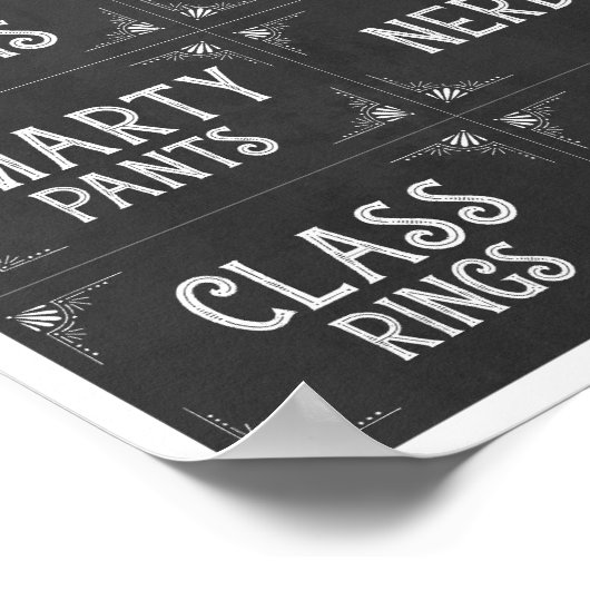 Kleiner Chalkboard Abschluss Candy Bar Signs Poster (Ecke)