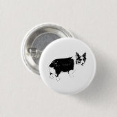 Kleiner Cheer Corgi Button (Vorne & Hinten)