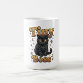 Kleiner Chef Schwarze Katze Design Kaffeetasse (Mittel)
