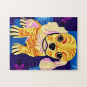 Kleiner Cocker Spanisch Welpe quilt like Design Puzzle (Horizontal)