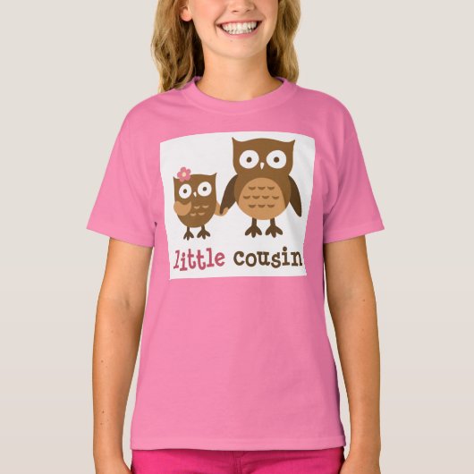 Kleiner Cousin - Mod Owl T - Shirt für Mädchen (Vorderseite)