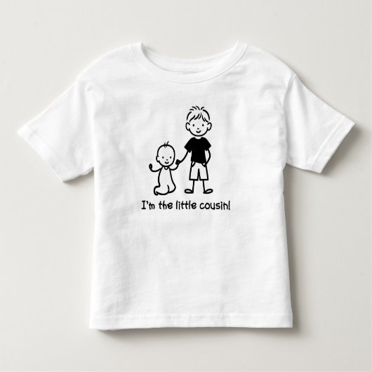 Kleiner Cousin Strichmännchen T - Shirt für Jungen (Vorderseite)
