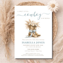 Kleiner Cowboy auf dem Weg Blaue Western-Baby-Part