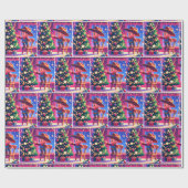 Kleiner Cowboy auf Stuhl Dekorieren Weihnachtsbaum Geschenkpapier (Flach)