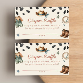 Kleiner Cowboy Baby Duschdiaper Gewinnkarten Begleitkarte