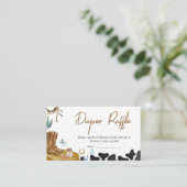 Kleiner Cowboy-Babydusche-Windeln-Raffle Begleitkarte (Stehend Vorderseite)