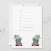 Kleiner Cowboy Bootie Babydusche Namensspiel (Rückseite)