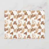 Kleiner Cowboy Brown Clothesline Babybuchantrag Begleitkarte (Rückseite)