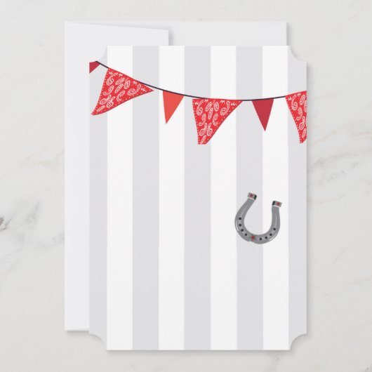 Kleiner Cowboy Buckaroo zum Geburtstag Einladung (Rückseite)