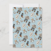 Kleiner Cowboy Clothesline Baby Word Scramble Einladung (Rückseite)