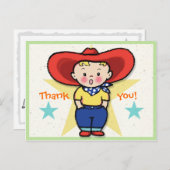 Kleiner Cowboy Danke! Karte (Vorne/Hinten)
