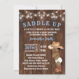 Kleiner Cowboy in seinen OM-Babydusche satteln Einladung