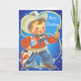 Kleiner Cowboy mit Hoffnung Frohe Weihnachten