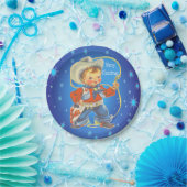 Kleiner Cowboy mit Hoffnung Frohe Weihnachten Pappteller (Party)