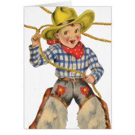 Kleiner Cowboy mit Lariat