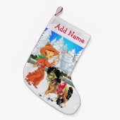 Kleiner Cowboy mit Pferdewinterszene Kleiner Weihnachtsstrumpf (Vorderansicht (hängend))