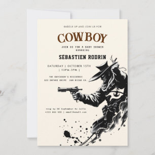 Kleiner Cowboy Moderne Babydusche Einladung