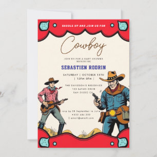 Kleiner Cowboy Moderne Babydusche Einladung