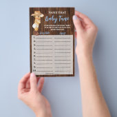 Kleiner Cowboy Name dieser Baby Tune Duschkarte Flyer (Handgriff)