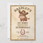 Kleiner Cowboy niedliches Baby-Pferd in einem Hut- Einladung (Vorderseite)