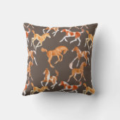 Kleiner Cowboy niedliches Kinderpferd erste Runde Kissen (Rückseite)