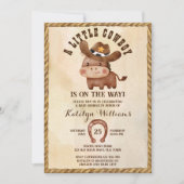 Kleiner Cowboy-niedliches Kinderpferd in einer Hut Einladung (Vorderseite)
