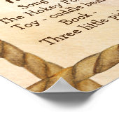 Kleiner Cowboy niedliches Pferd in einem Hutstein Poster (Ecke)