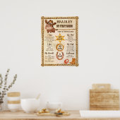 Kleiner Cowboy niedliches Pferd in einem Hutstein Poster (Küche)